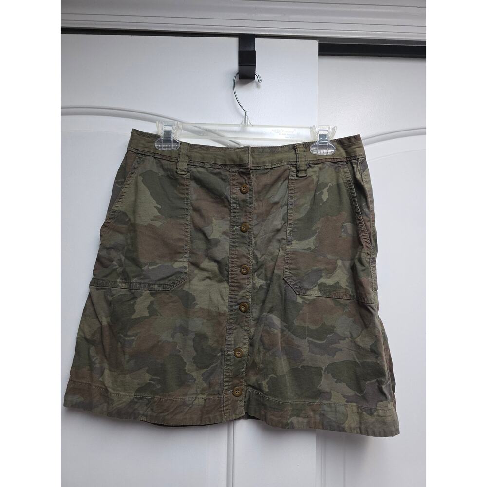Anthropologie Camo Utility Mini Skirt Sz 14